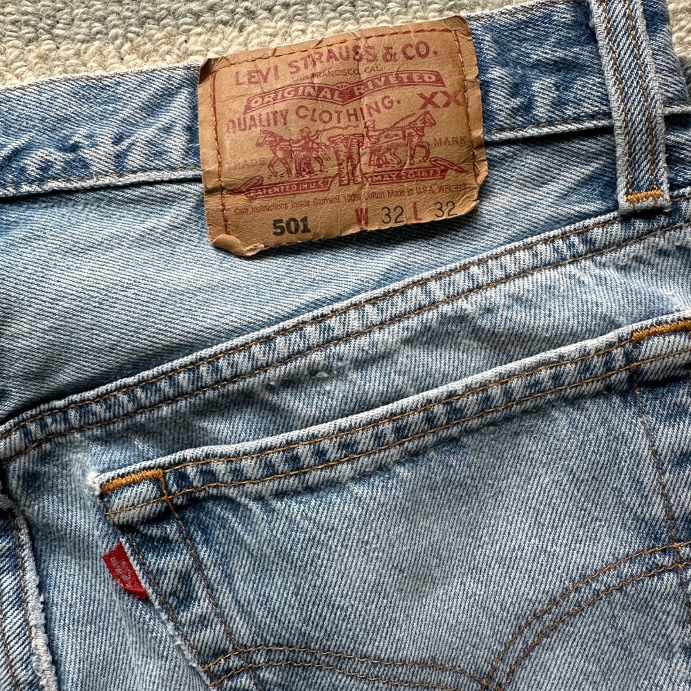 501 denim with embellishments. - Picture 3 of 7